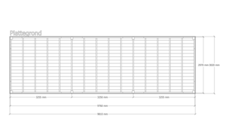 Douglas overkapping 302x981cm Verando, Origin